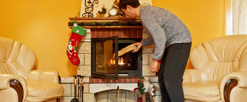Rusted Metal Fireplace Restoration in Forest Park, Ohio