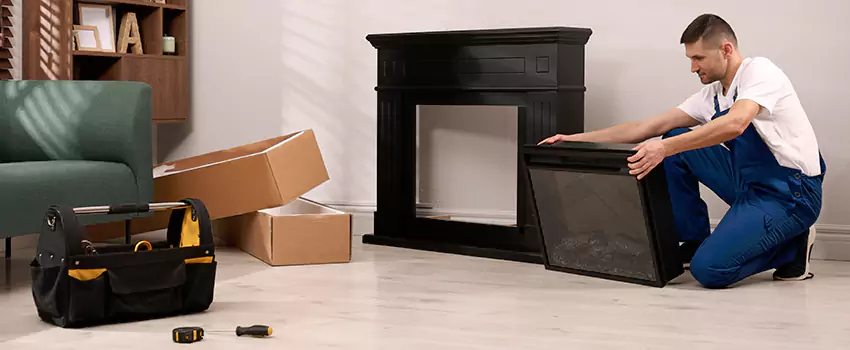 Old Rusted Metal Fireplace Repair And Replacement in Forest Park, OH
